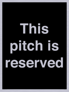 This pitch is reserved